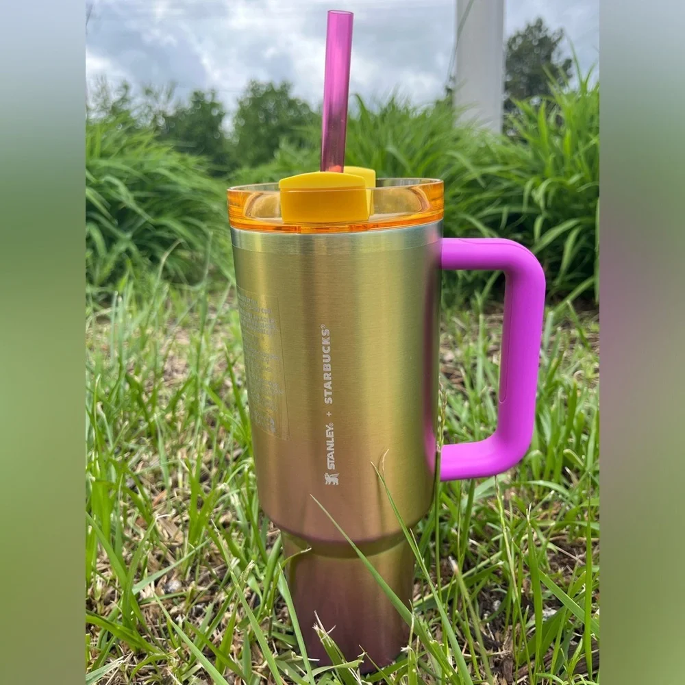 Summer Starbucks Stanley Tumbler 40 oz.🌸 NEW - Picture 1 of 10